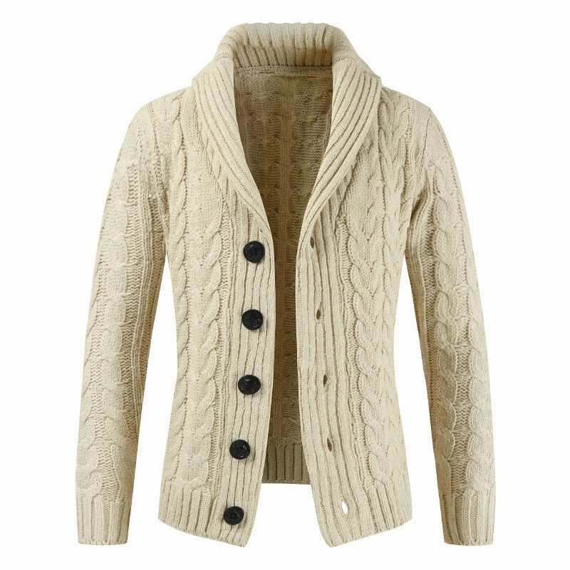 West Louis? Trending Lapel Knit Sweater DoubleLayered Collar