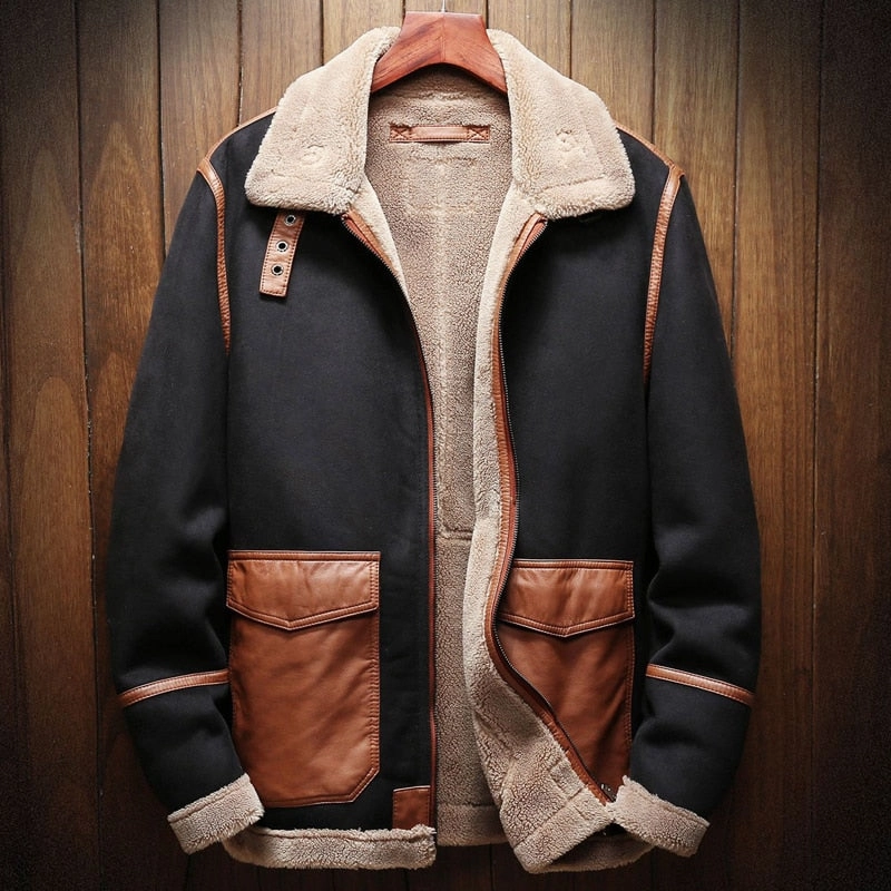 West Louis? Winter Season Velvet Fur Coat Seamless Shoulder Design Softshell Coating