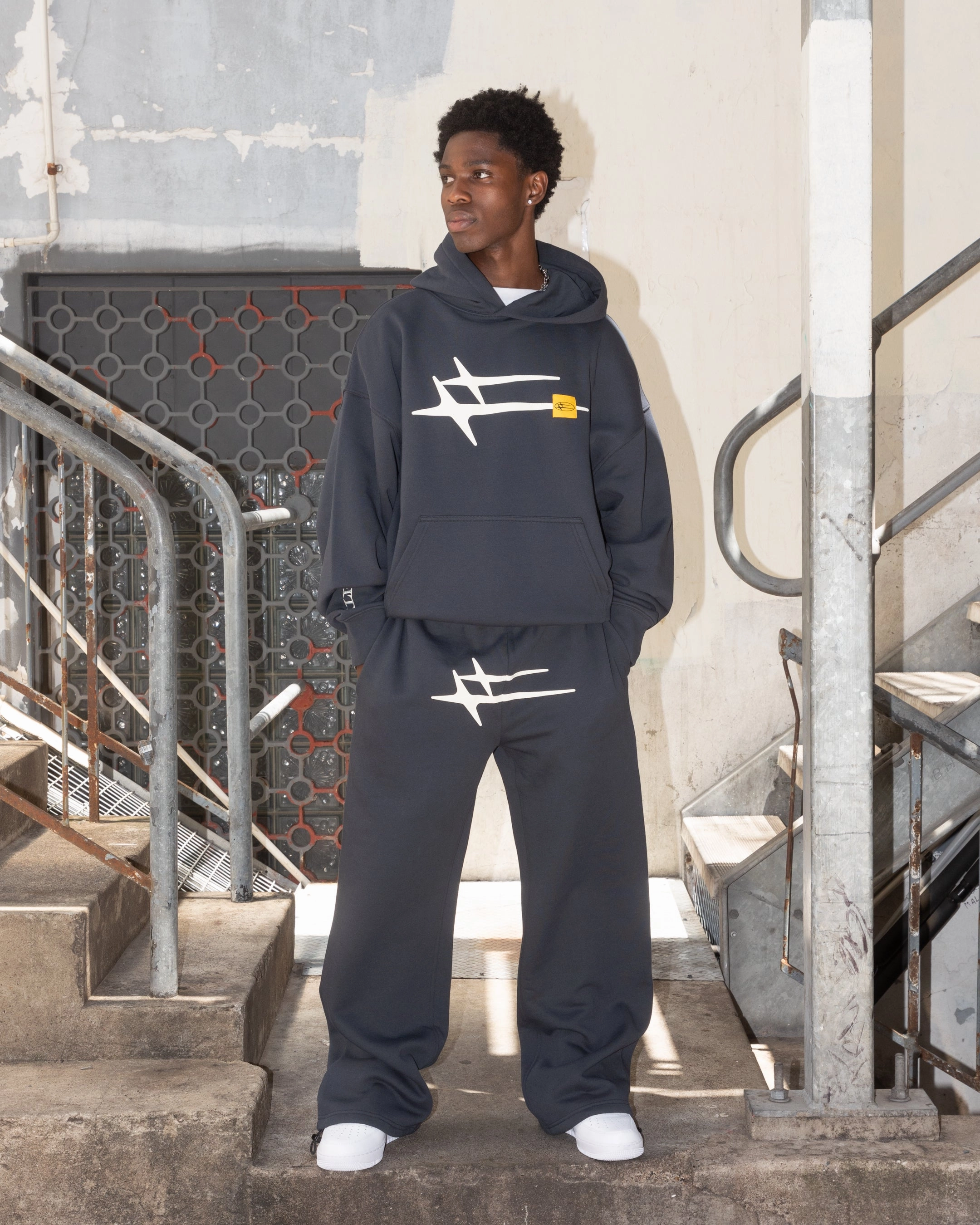 Loiter Hybrid Premium Hoodie Charcoal HighNeckCut