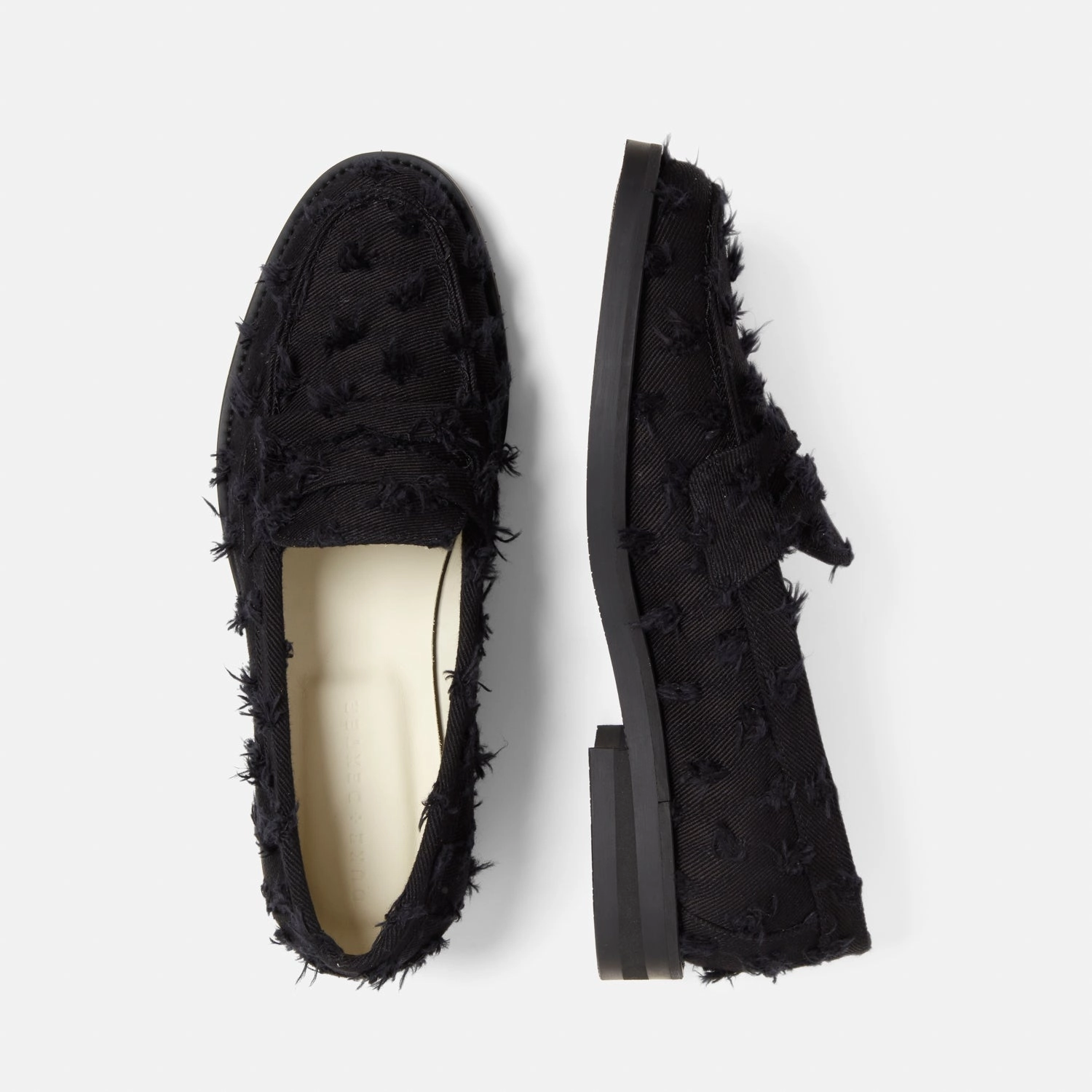 Yacht Club Wilde Black Punched Denim Penny Loafer - Women's