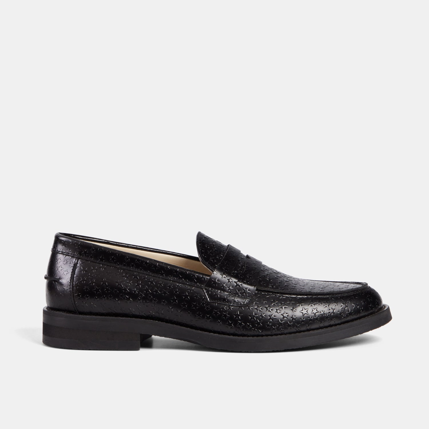 Clean Steps Understated Detail Wilde Black Star Penny Loafer - Men's