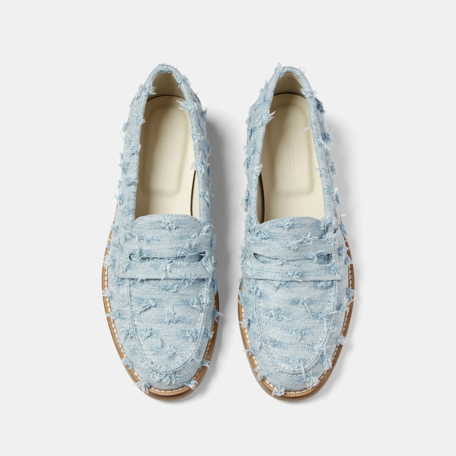 Practical Style Wilde Blue Punched Denim Penny Loafer - Women's