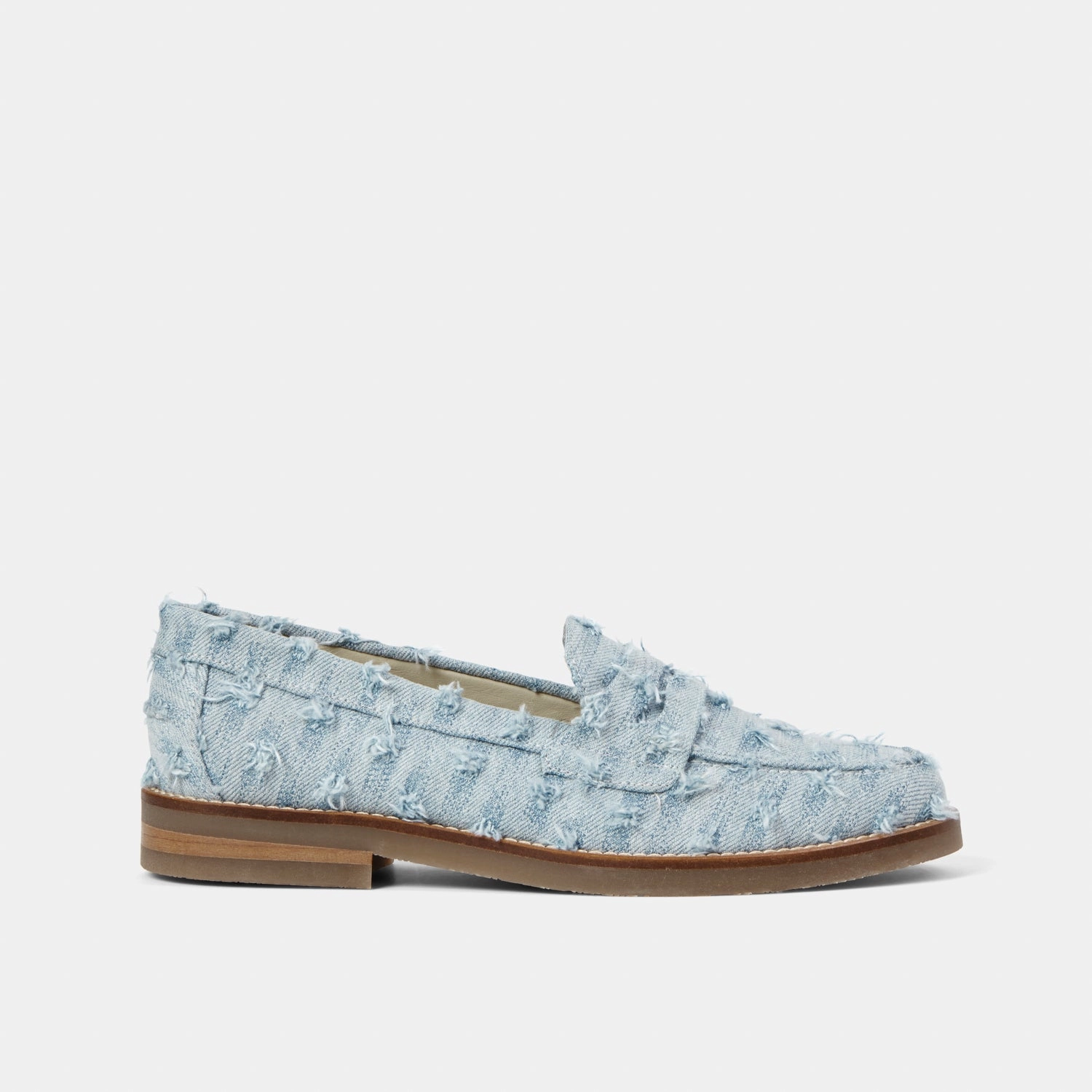 Cool Walk Soft Steps Wilde Blue Punched Denim Penny Loafer - Women's