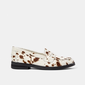 Soft Firm Wilde Brown Cow Pony Penny Loafer - Women's