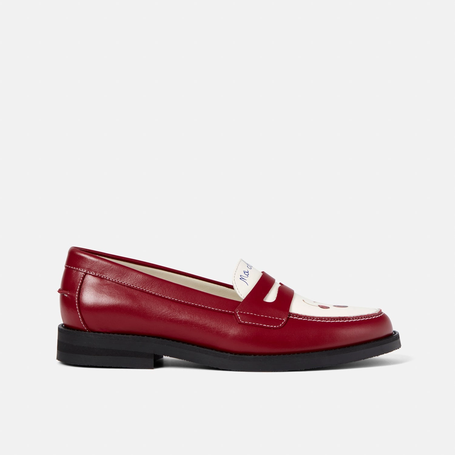 Adjustable Feature Wilde Cherry Red Penny Loafer - Women's