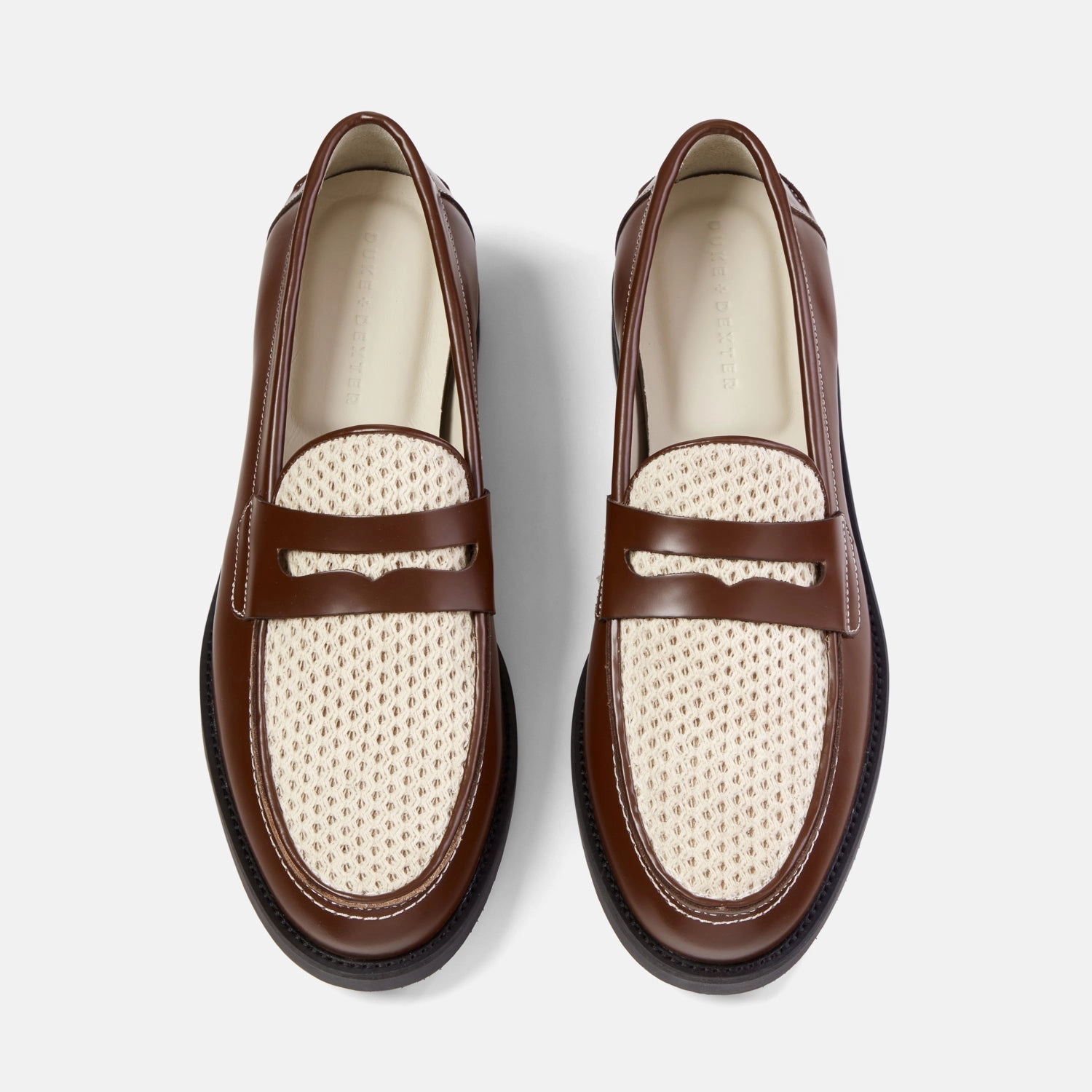 Wilde Chestnut   White Rattan Penny Loafer - Men's Easy Wear