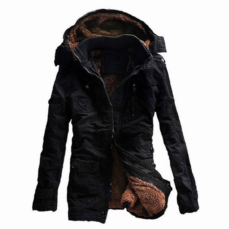 West Louis? Warm Cotton-Padded Fleece Parka Unisex Casual Fit HybridLayerCompatibility