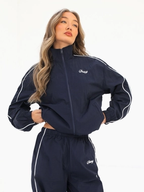 Off Duty Full Zip Jacket - Navy Quick Release Buckle Mechanism Reinforced Zippers