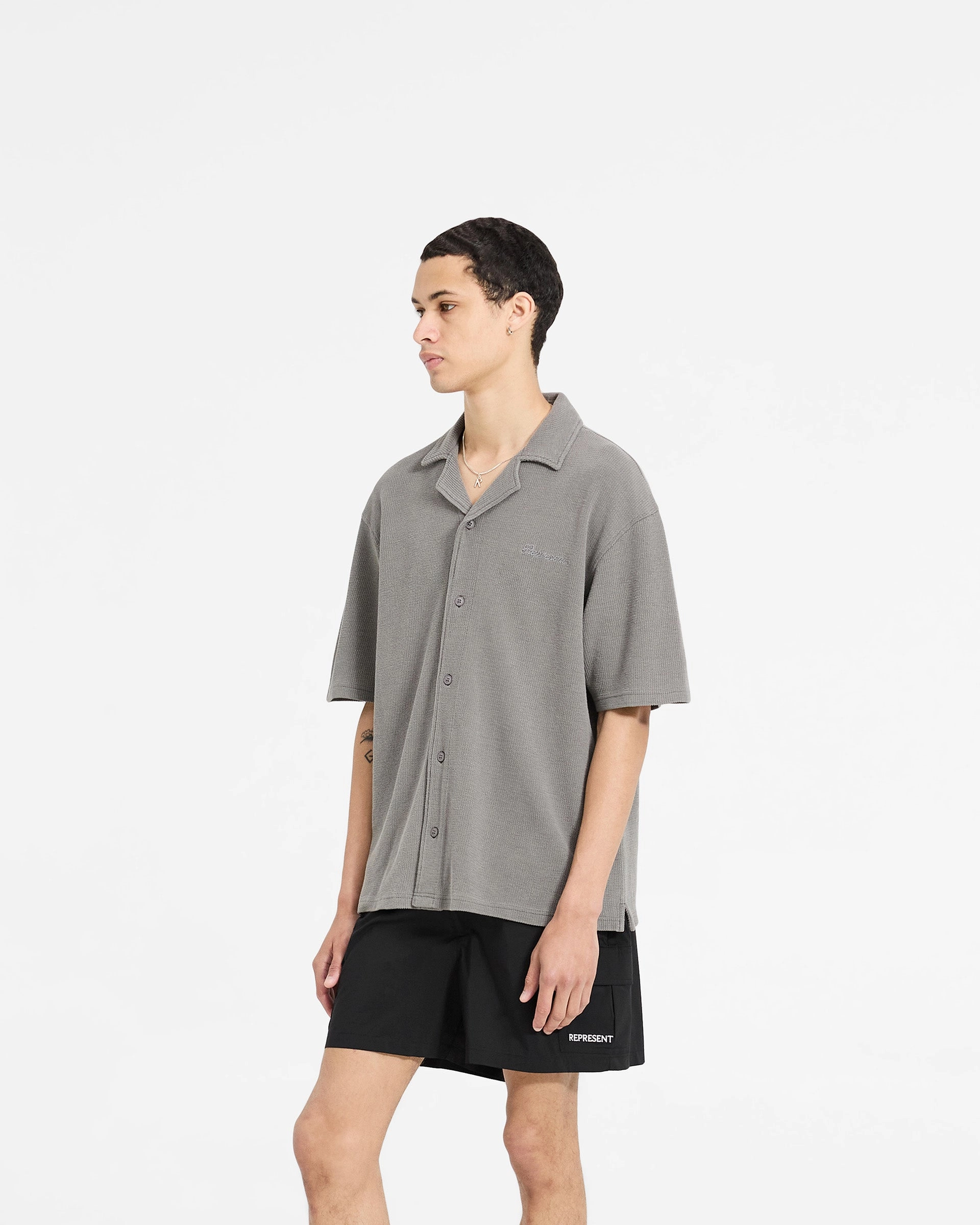 tailored look Waffle Shirt - Ultimate Grey