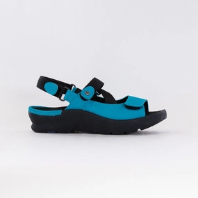Wolky Lisse (Women's) - Turquoise platform sandals