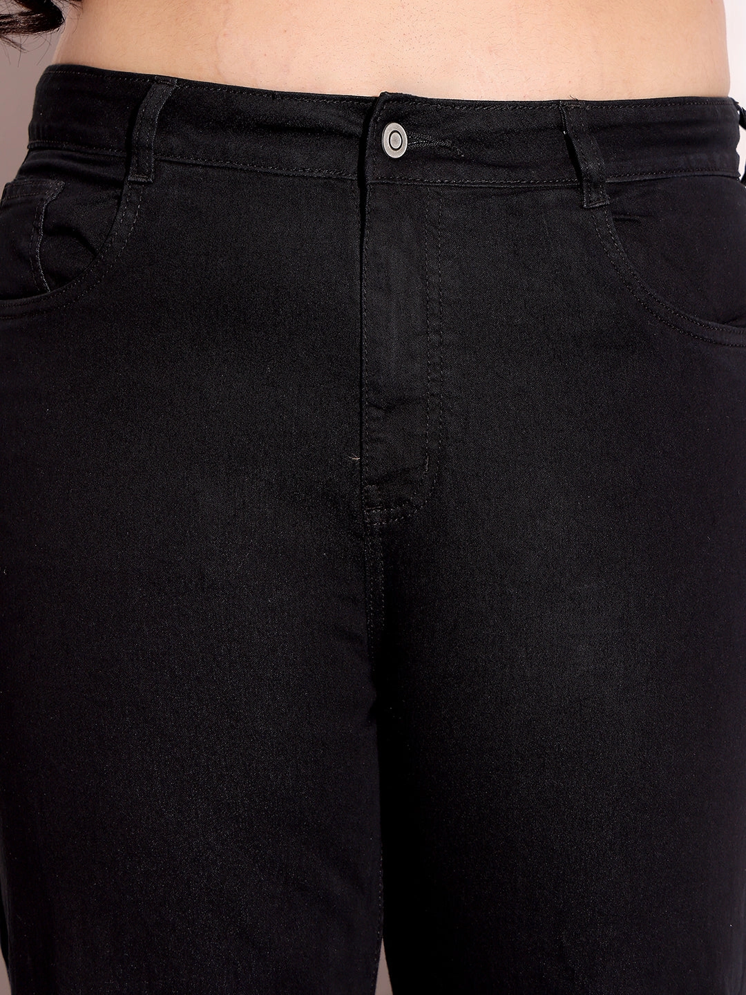 Weekend Style Smooth Women's Black Bootcut High-Rise Regular Stretchable Denim Jeans