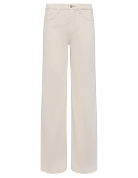 Easy Essentials L??AGENCE Alicent High Rise Wide Leg Crop Jeans in Macadamia