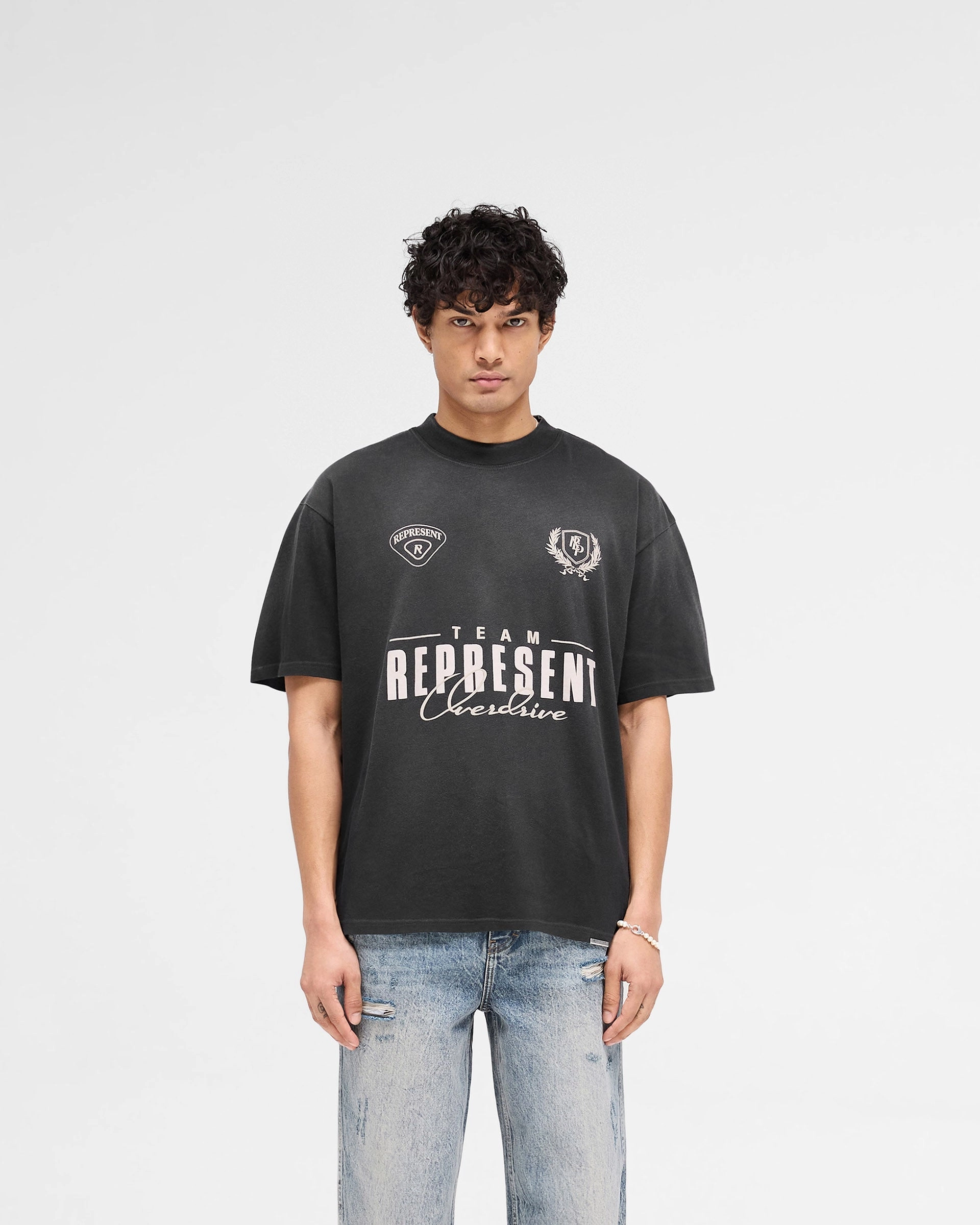 Quick Dry Performance Holiday Outfit Style World Championship T-Shirt - Stained Black