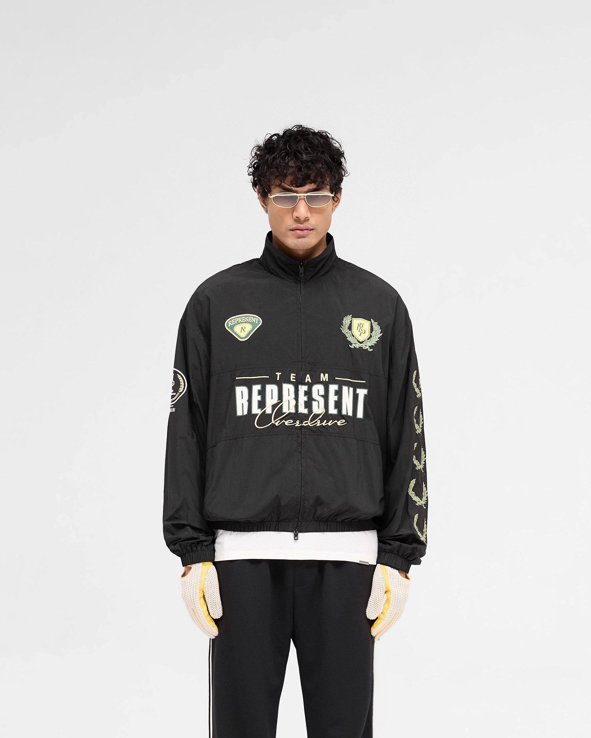 World Championship Track Jacket - Black Leather Bits