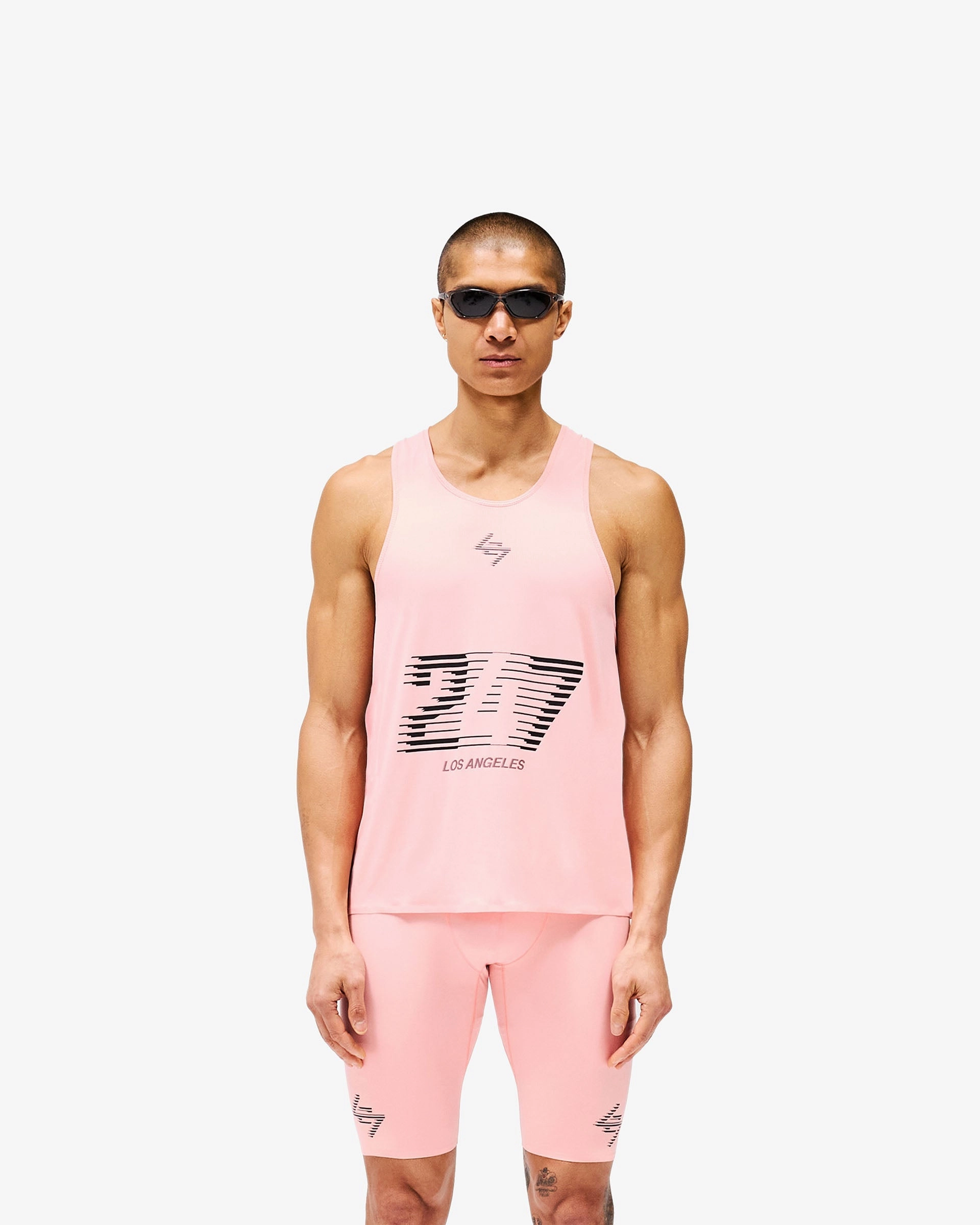 247 Los Angeles Singlet - Pink Comfy Top MinimalistDesign