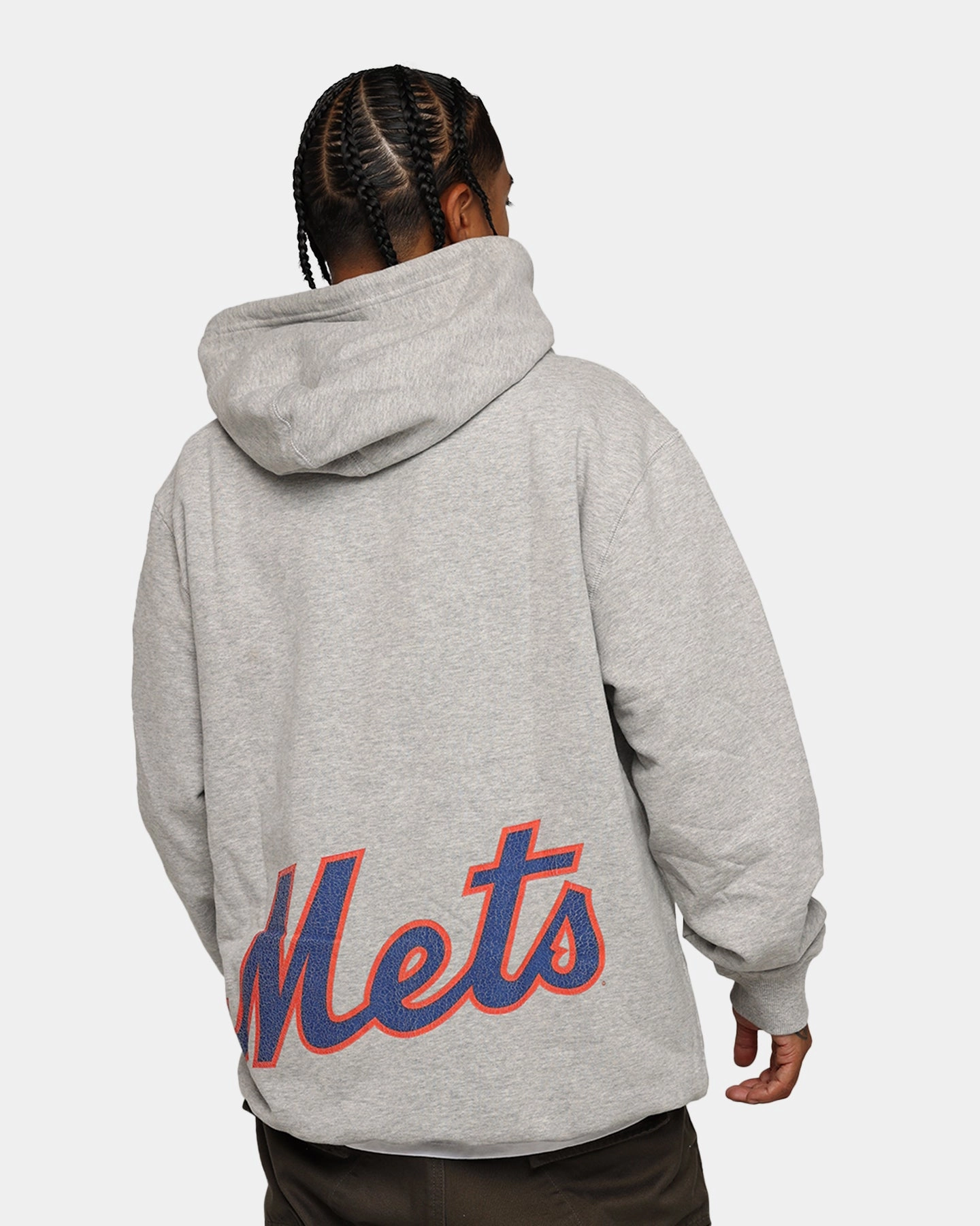 BreathableBackVents New Era New York Mets Pullover Hoodie Grey