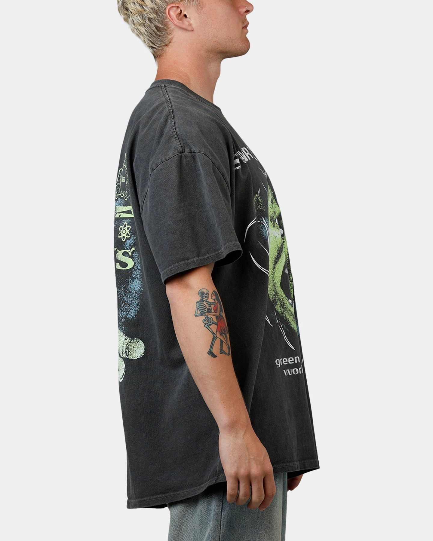Quick Dry Performance 73 Studio X Shrek Rave Vintage T-Shirt Black Wash