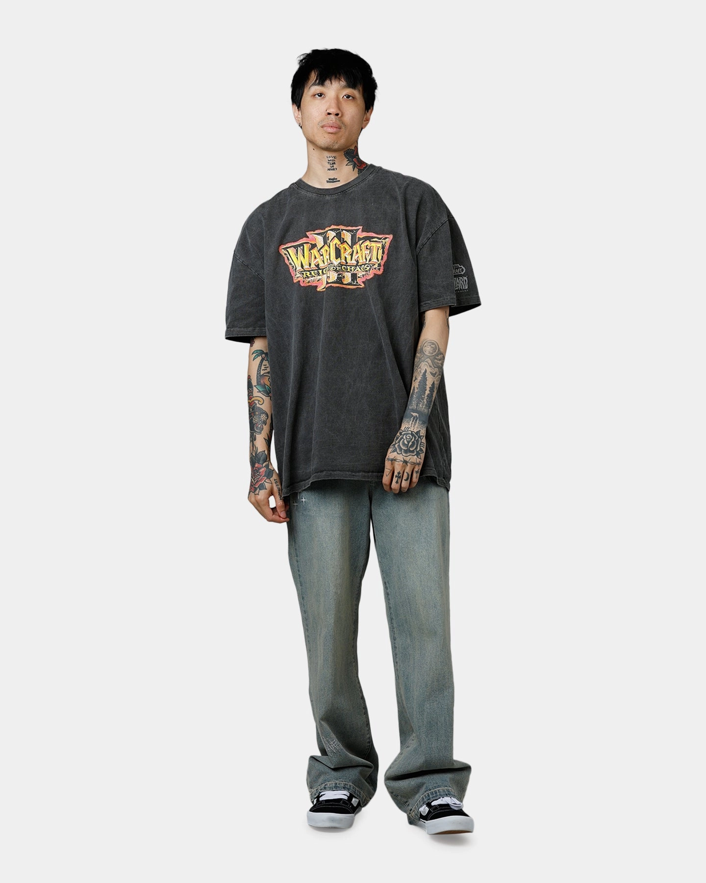 American Thrift X Warcraft: Reign Of Chaos T-Shirt Black Wash UltraSoftInterior Durable Color Retention