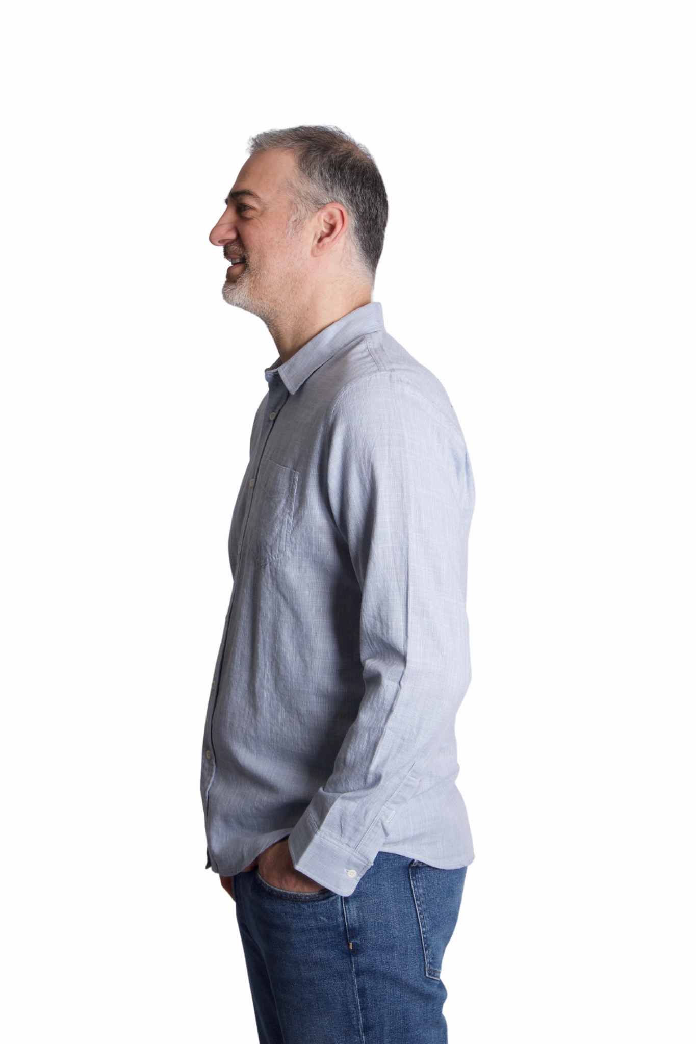 Wyatt Long Sleeve Button Down in Tidal Etch Bold Print