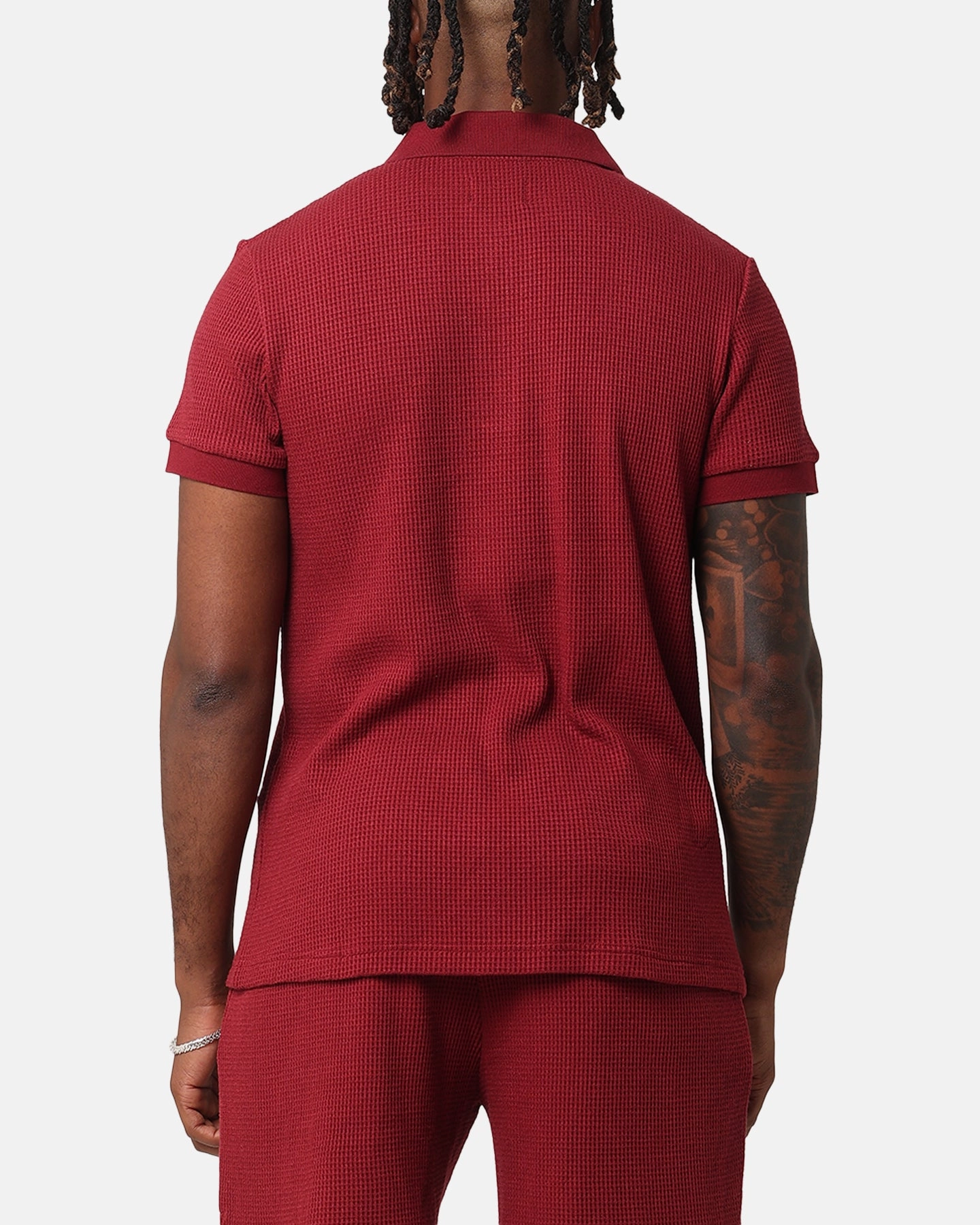BondedHemline FadeResistant Coating XXIII Ethan Quarter Zip Polo Shirt Maroon