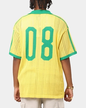 Ribbed Collar Design RecycledBlend XXIII Knit Jersey Yellow/Green