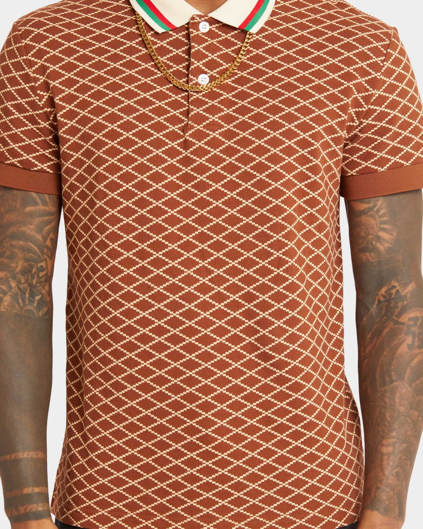 XXIII Printed Polo Brown Bonded Seam Tape