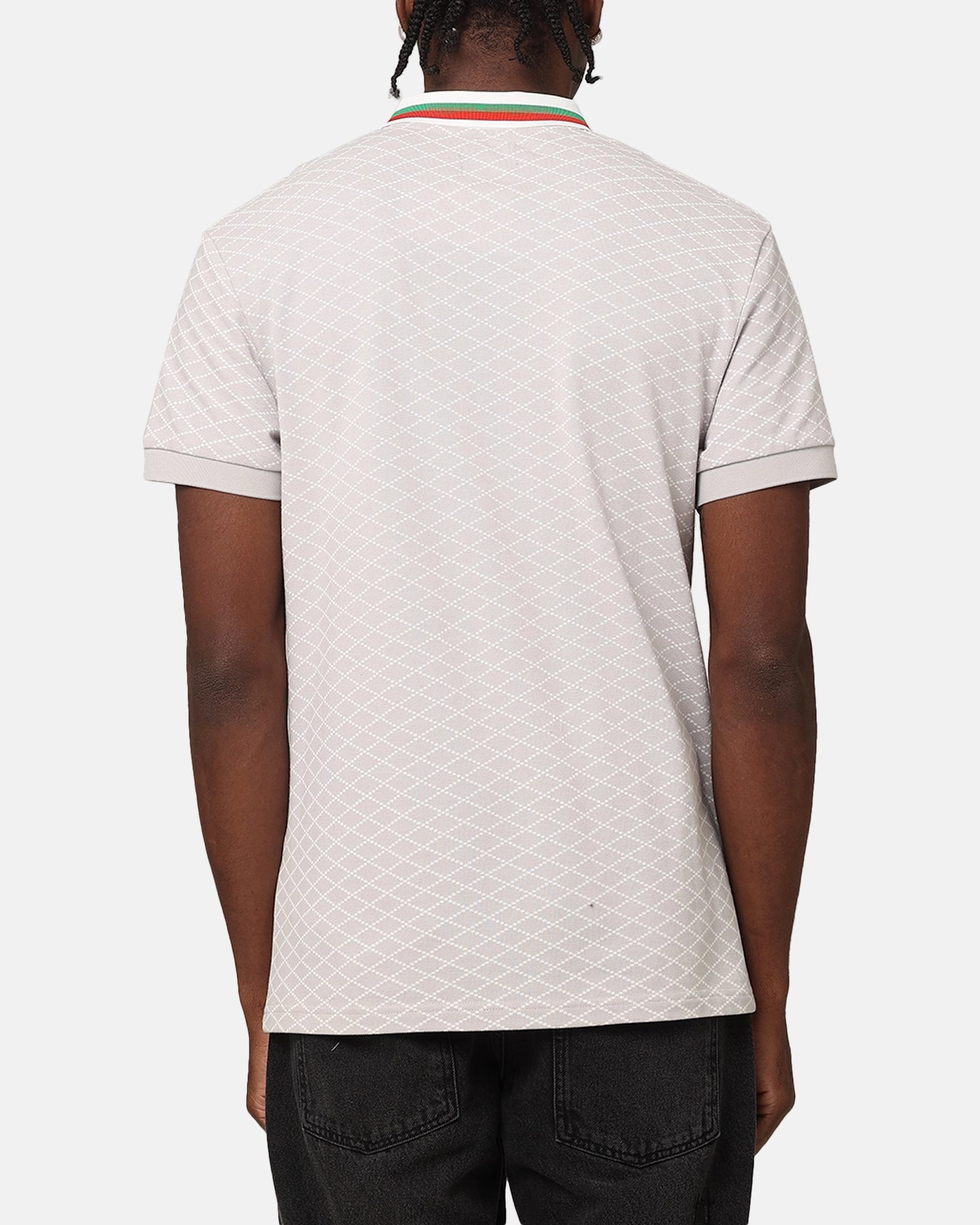 Minimalist Cuff XXIII Printed Polo Shirt Light Grey