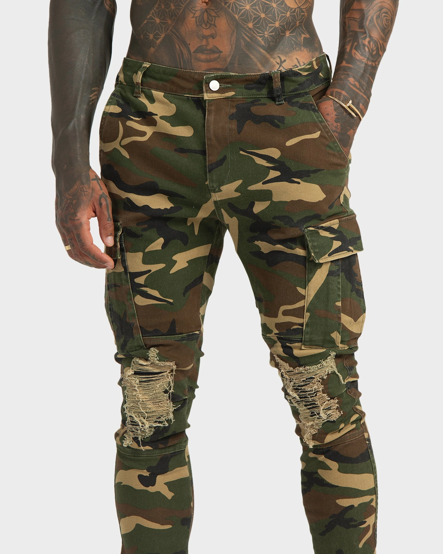 Comfy Flex XXIII Sergeant Camo Ripped Jeans Camo