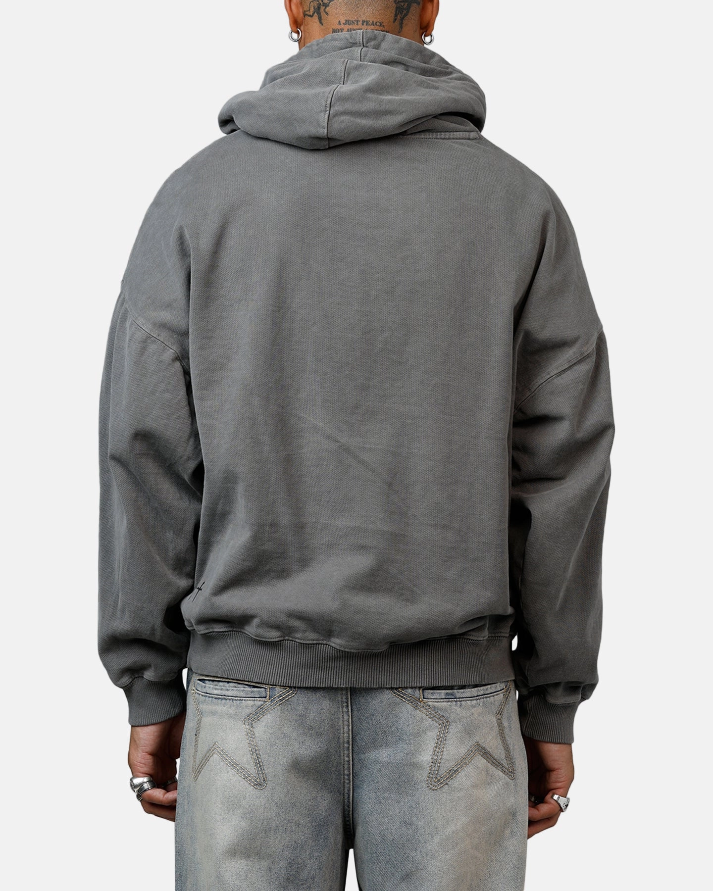 OdorControl Technology Saint Morta Black Doves Premium Hoodie Washed Charcoal