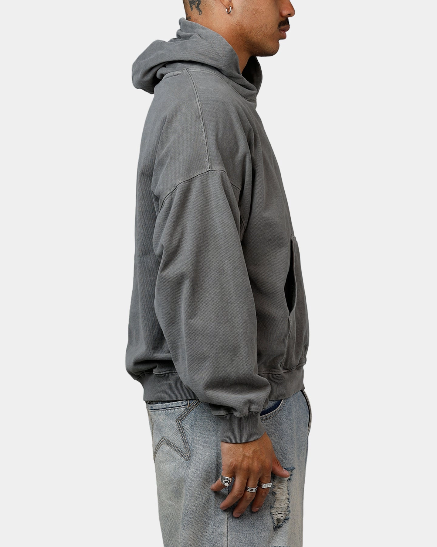 Thermal Regulating Design Compression Fit Technology Saint Morta Black Doves Premium Hoodie Washed Charcoal