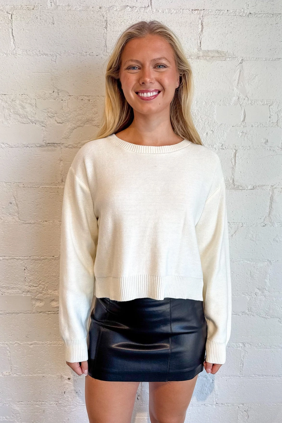 Minimal Comfort Ying & Yang Tie Back Sweater