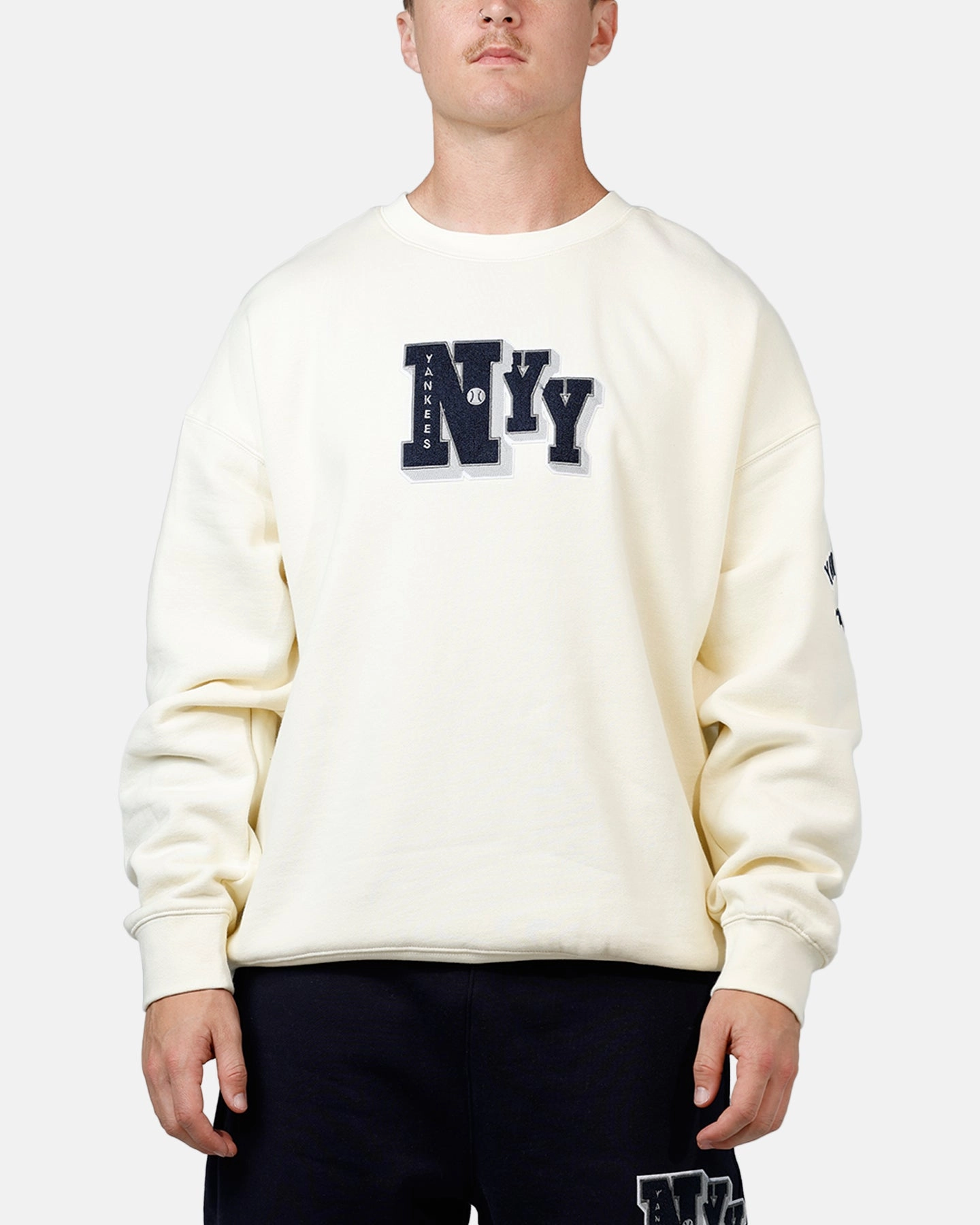 Pro Standard New York Yankees Best Of Crewneck Eggshell 3D Spacer Fabric Formal Blouse
