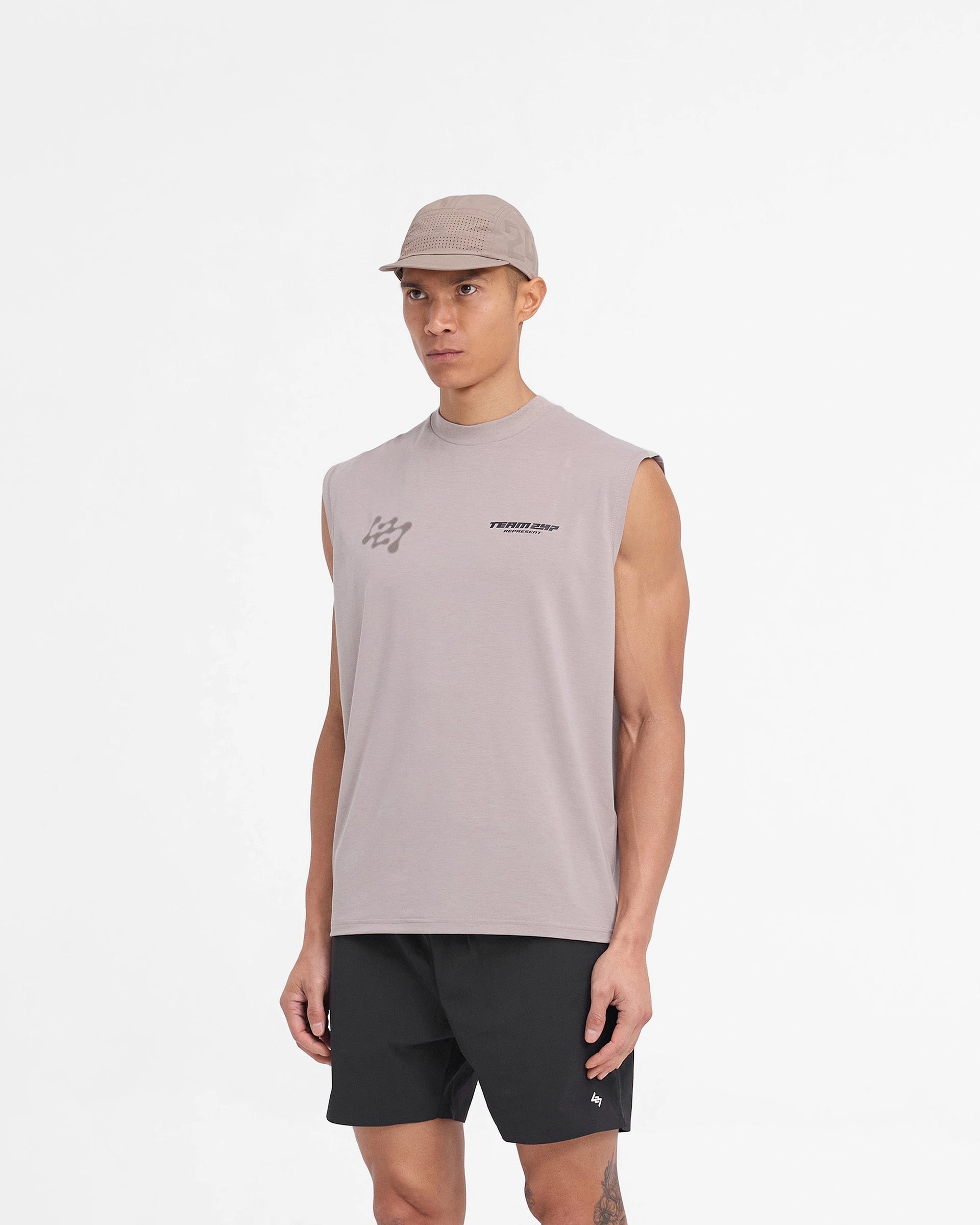 Chill Comfort Stretch performance 247 Future Terrains Oversized Tank - Moonrock