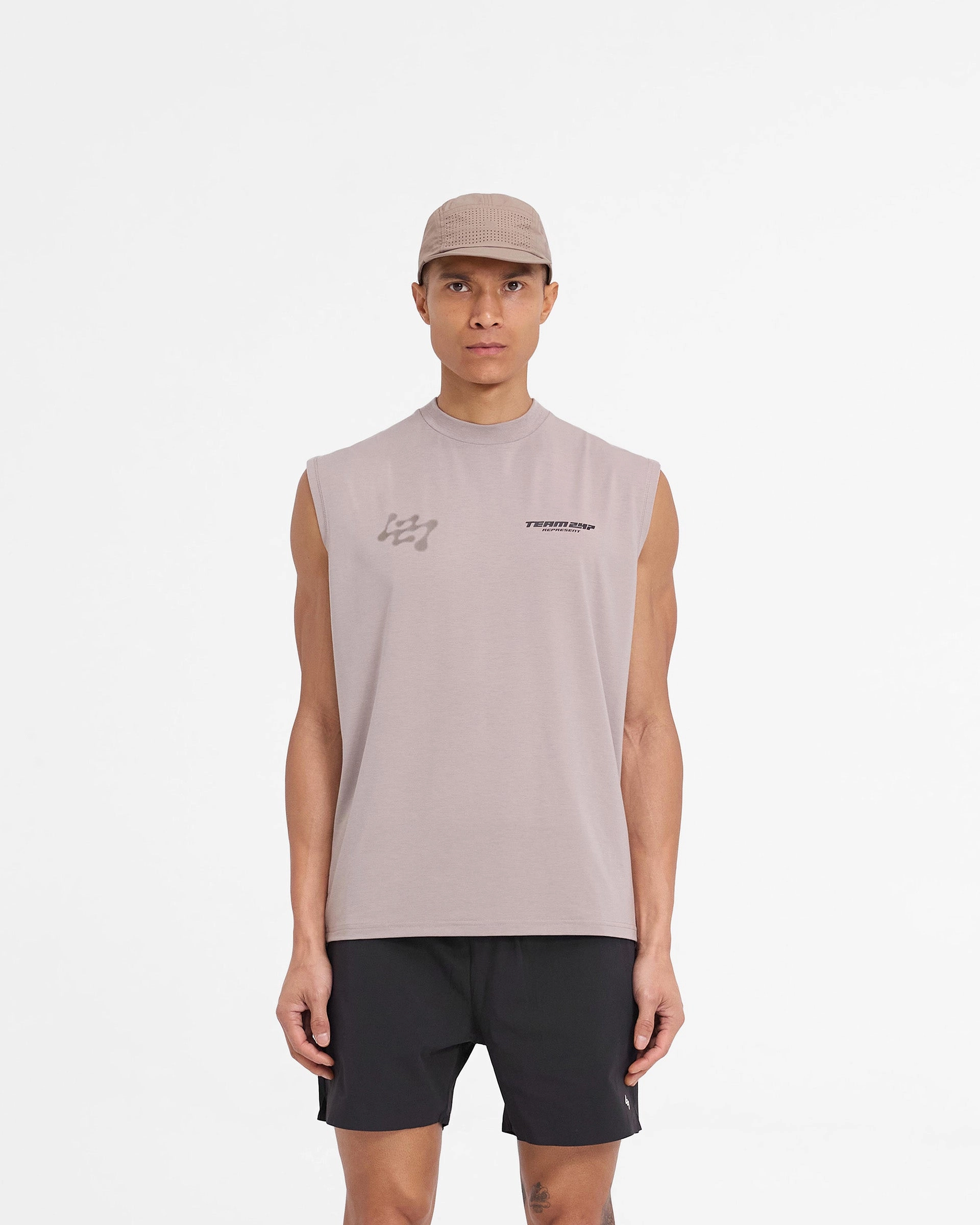 Vintage Wash 247 Future Terrains Oversized Tank - Moonrock