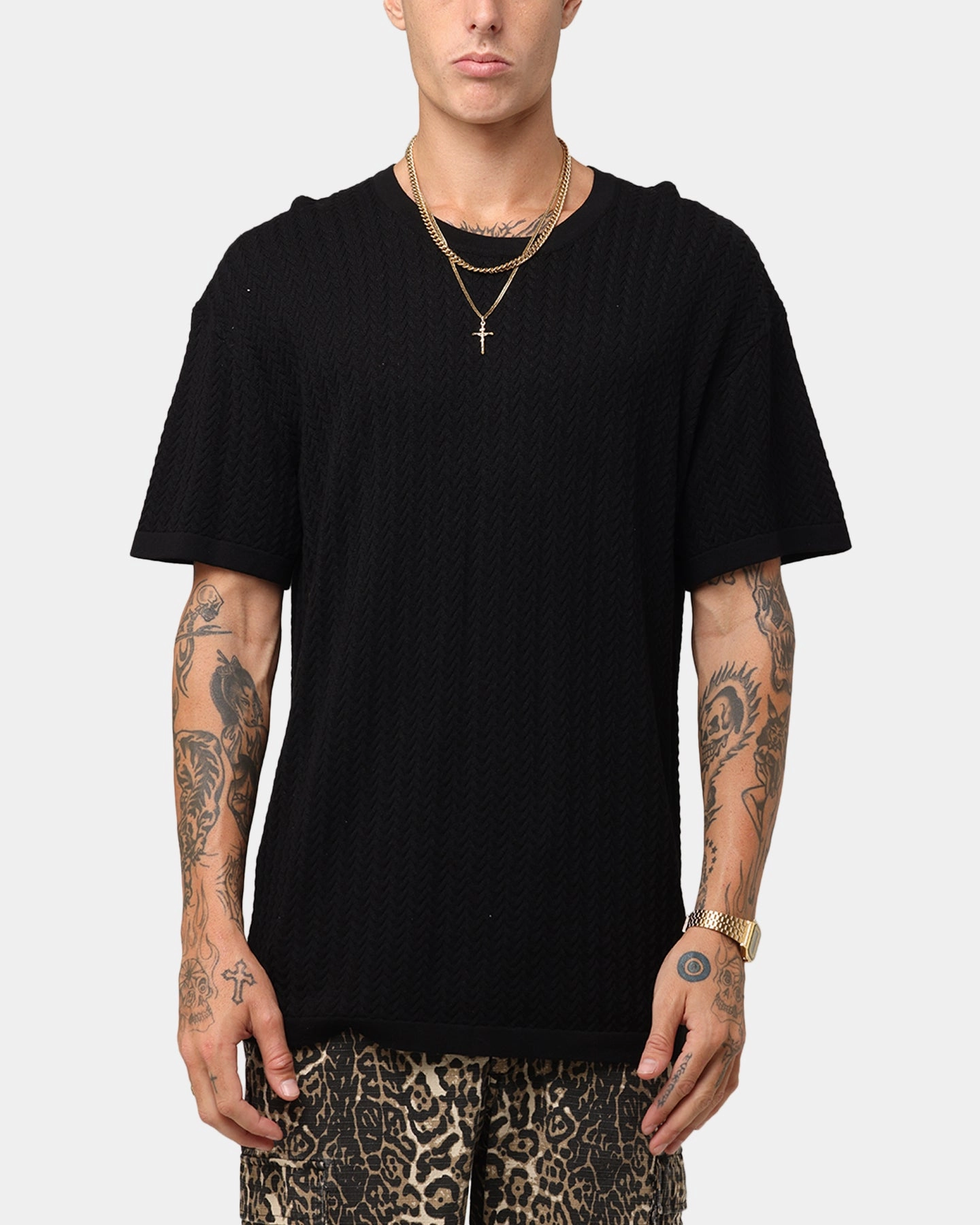 LayeredCuff XXIII Hampton Knit T-Shirt Black